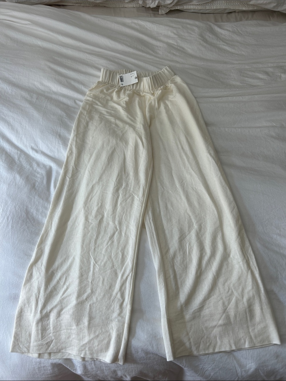 NWT H&M Cream Wide-Leg Knit Pants